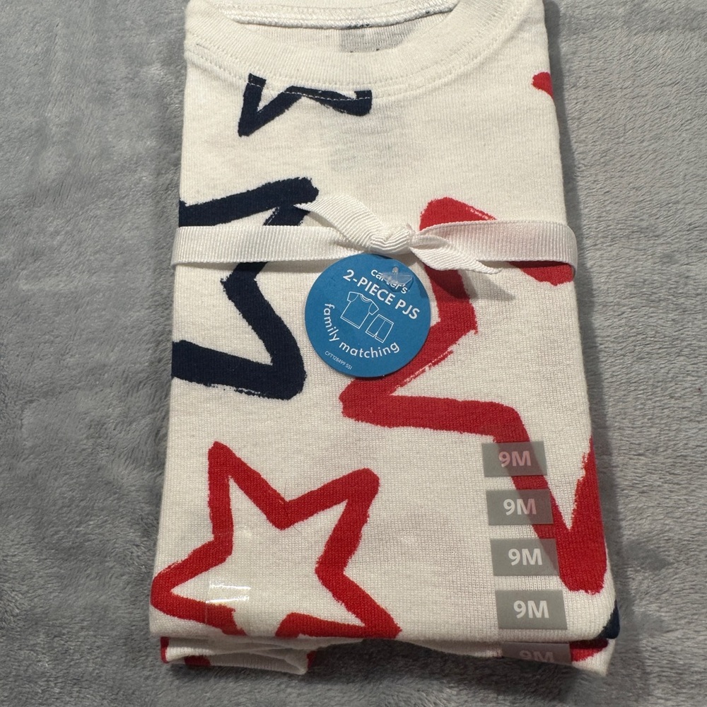 Carter's Red and Blue Star Pajama Set